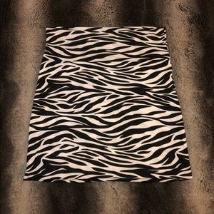 Zebra Print Mini Skirt